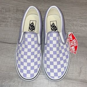 Checkerboard Vans Purple